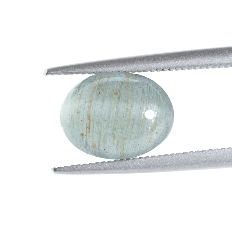 ほんのり輝くキャッツが美しい】アクアマリンキャッツアイ 4.9ct