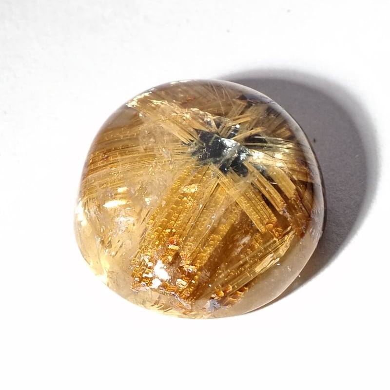 お手頃なルチルたんだよ！まずはこれ！太陽ルチル！ 太陽ルチル】ルチルクォーツ 32.8ct | まるむ商会