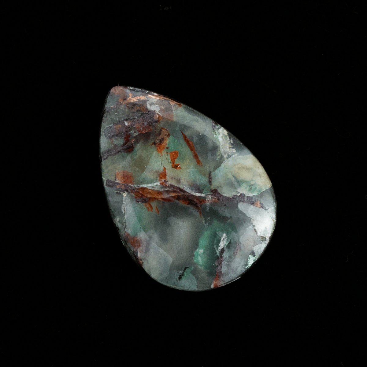 鮮やかインクルージョン】コッパークリソコラインカルセドニー 11.40ct