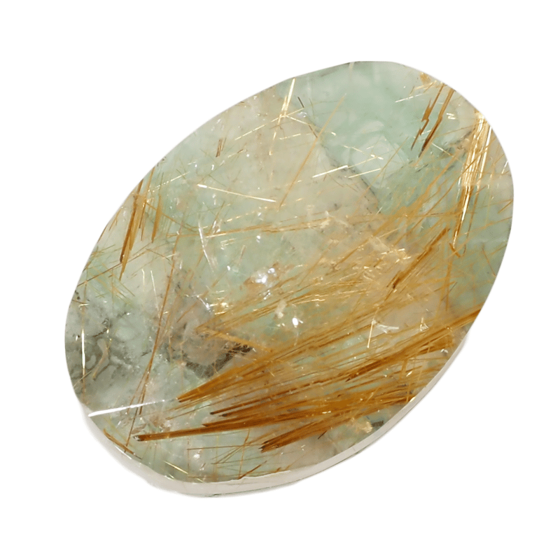 美麗ダブレット】ルチルクォーツxエメラルド 16.25ct | まるむ商会