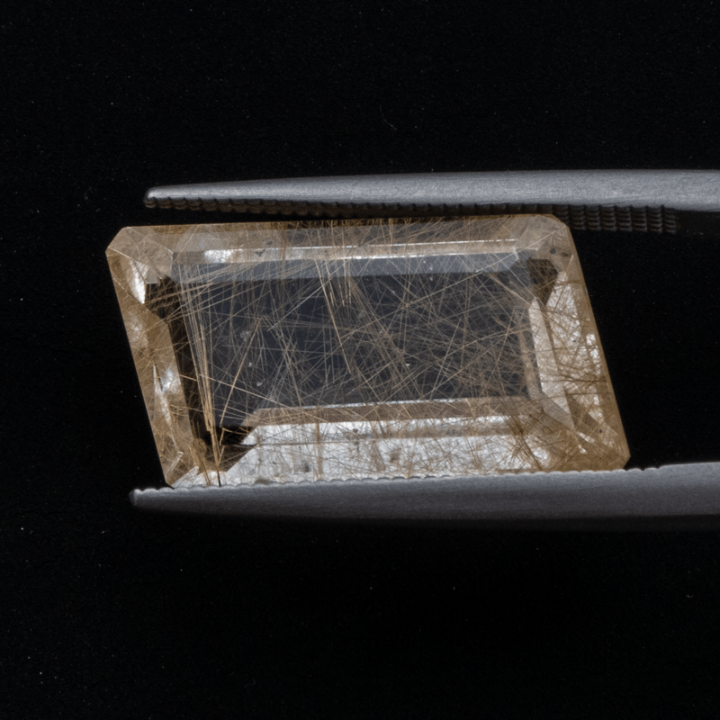 繊細な黄金の針が魅力】ルチルクォーツ 11.55ct | まるむ商会