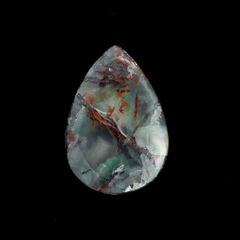 鮮やかインクルージョン】コッパークリソコラインカルセドニー 11.40ct