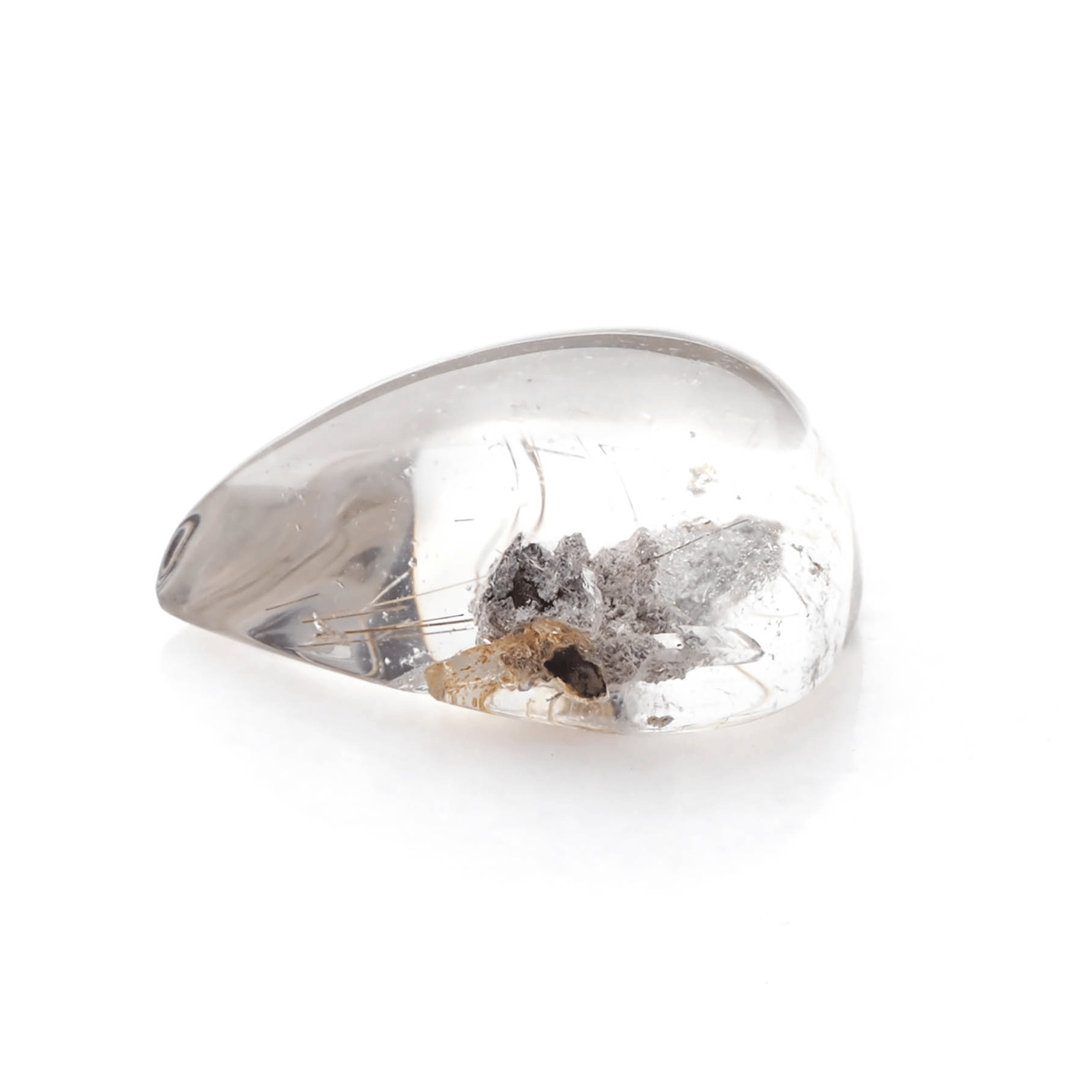 魅惑のインクルージョン】ルチル入りホワイトガーデンクォーツ 15.6ct