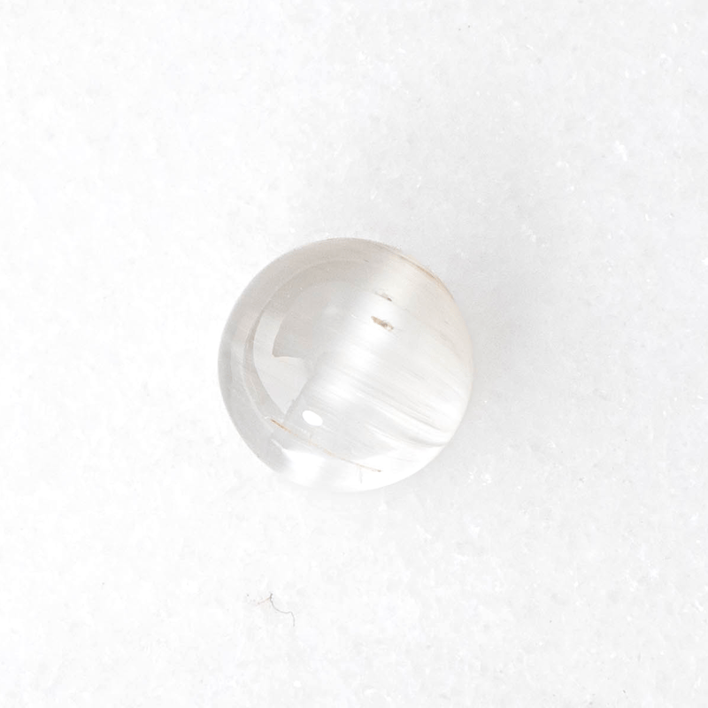 白銀に輝く針とキャッツが美しい】トパーズキャッツアイ 3.52ct | まる