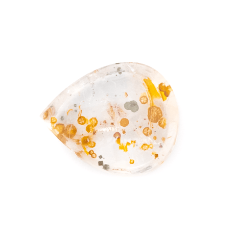 【華やかで可愛らしいルース】パイライト入りリモナイトインクォーツ 8.5ct
