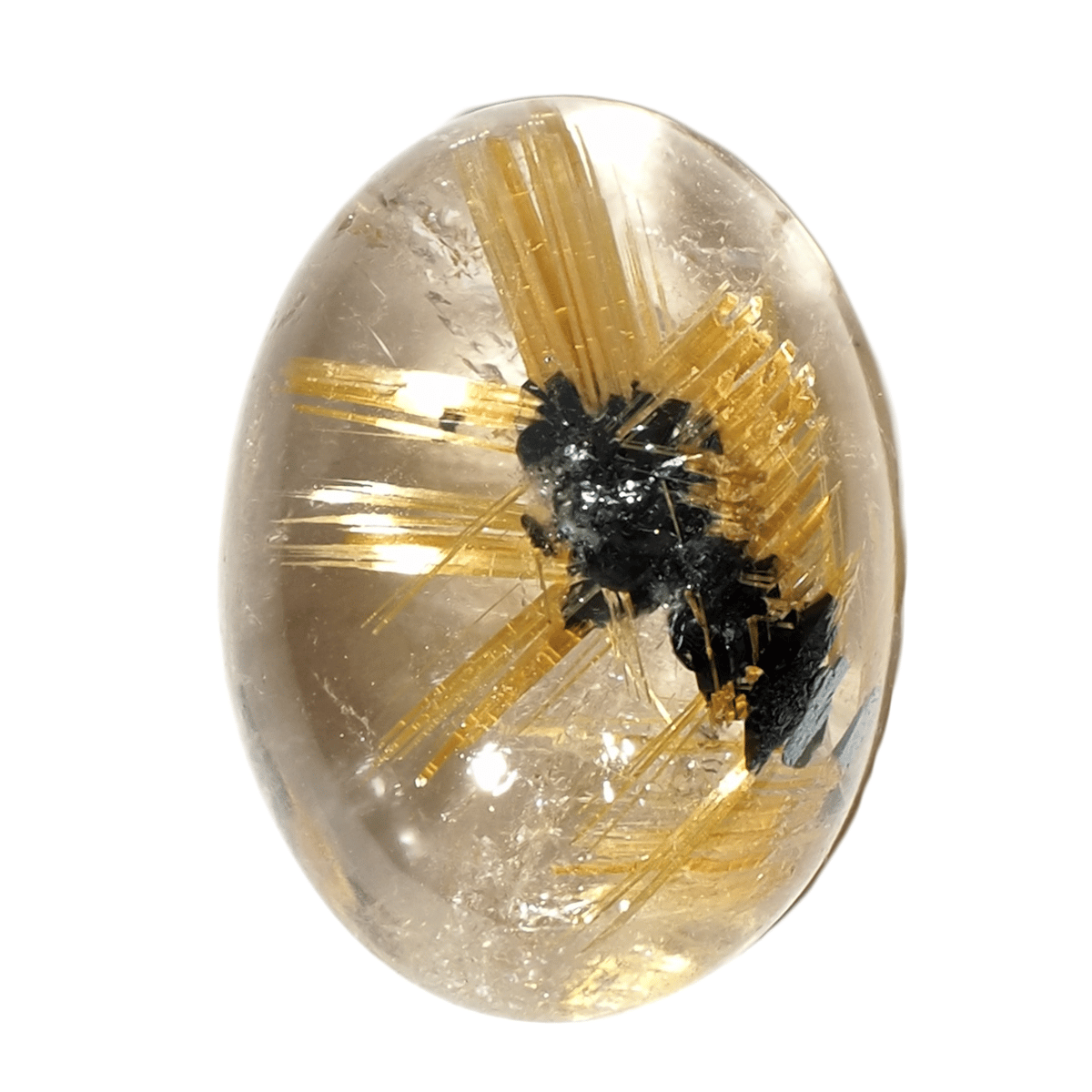 お手頃なルチルたんだよ！まずはこれ！太陽ルチル！ 太陽ルチル】ルチルクォーツ 14.7ct | まるむ商会