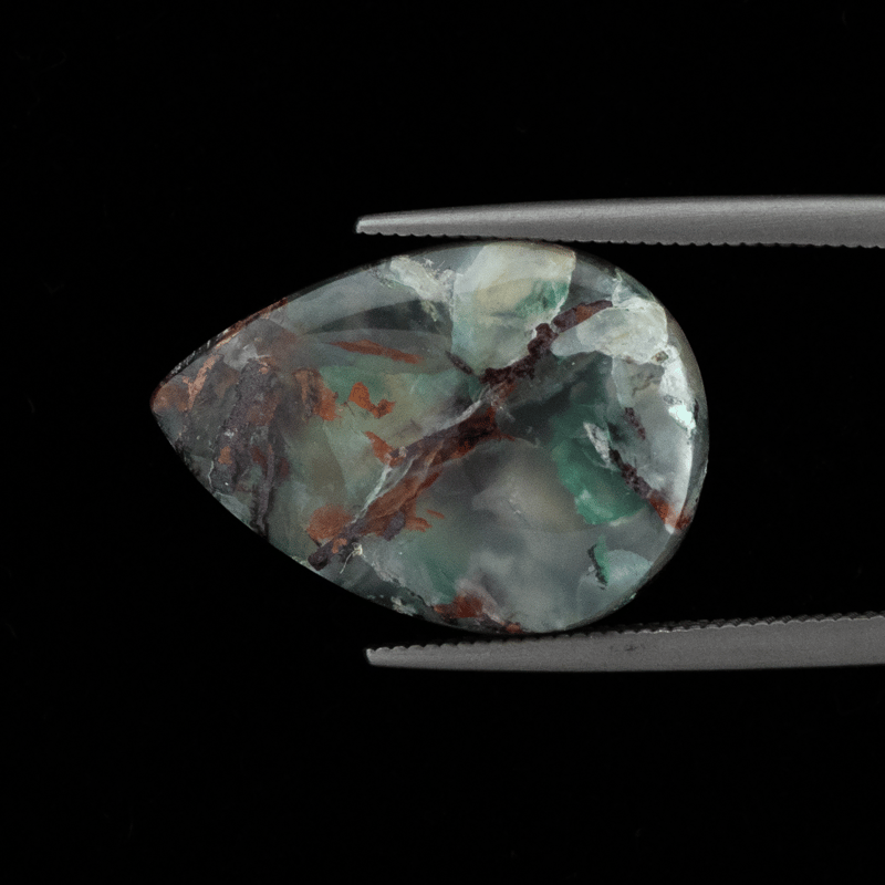 鮮やかインクルージョン】コッパークリソコラインカルセドニー 11.40ct