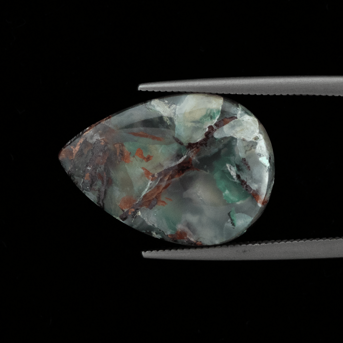 鮮やかインクルージョン】コッパークリソコラインカルセドニー 11.40ct