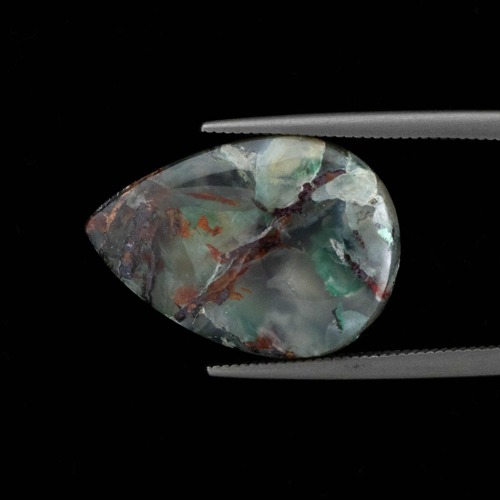 鮮やかインクルージョン】コッパークリソコラインカルセドニー 11.40ct