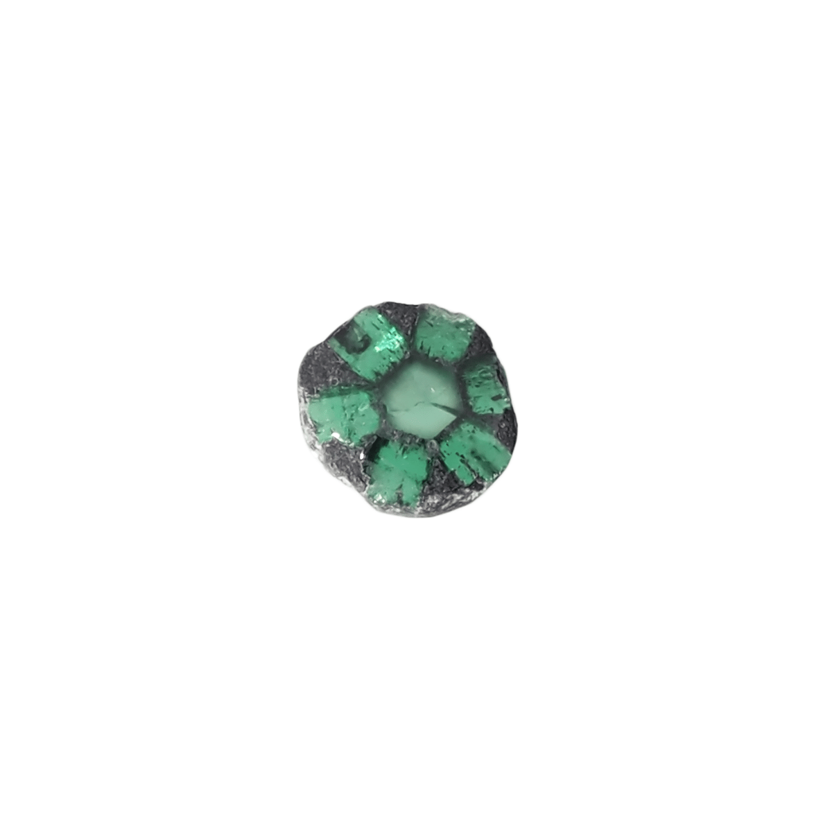 逆・トラピッチェエメラルドのフリーサイズリング K10 トラピッチェ エメラルド 0.84ct コロンビア産 クロス