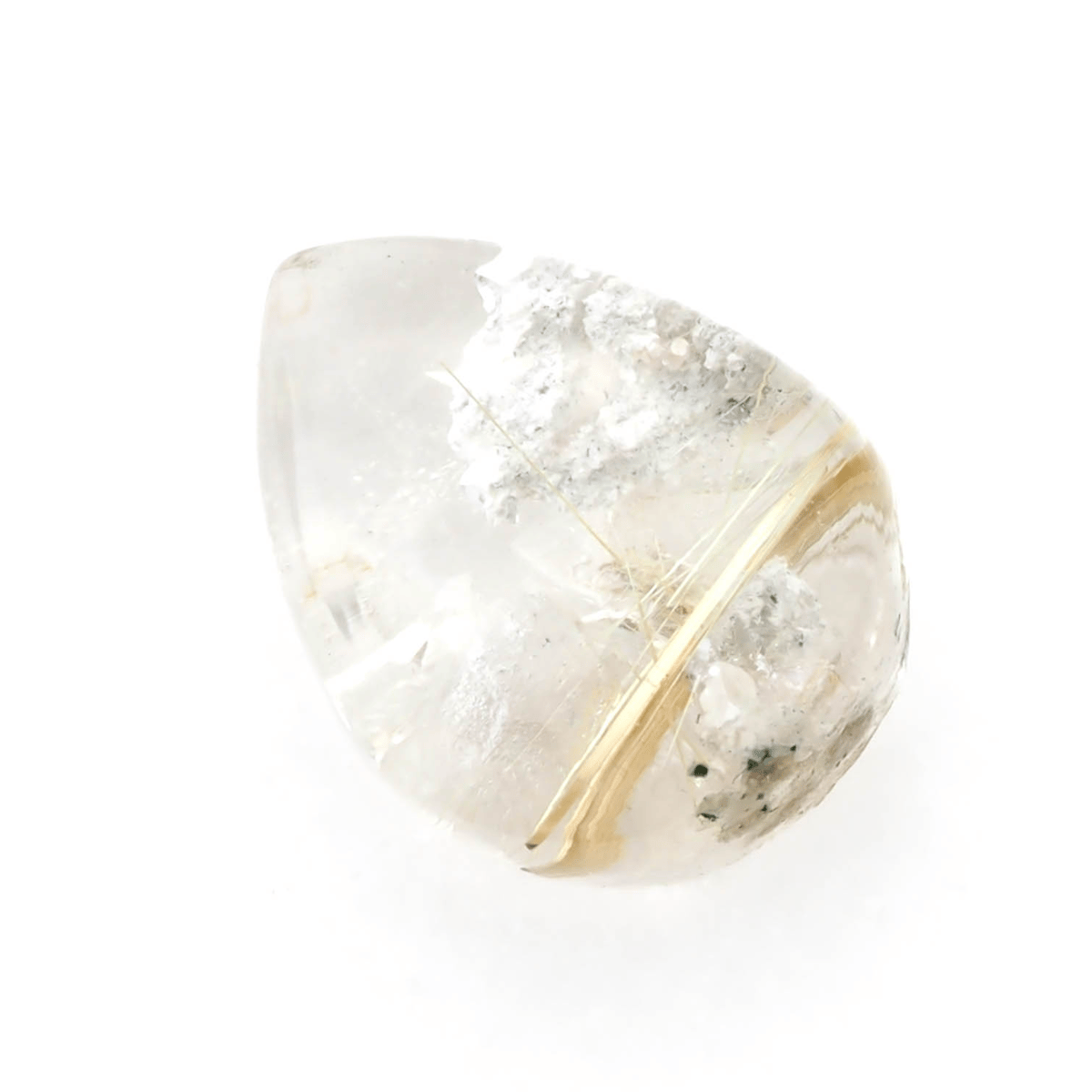 魅惑のインクルージョン】ルチル入りホワイトガーデンクォーツ 8.8ct