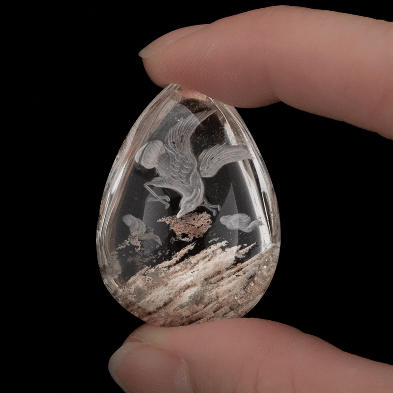 【中国産】ガーデンクォーツ 魅惑のインクルージョン】ガーデンクォーツ 79.80ct | まるむ商会