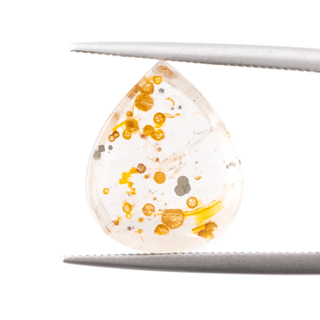 【華やかで可愛らしいルース】パイライト入りリモナイトインクォーツ 8.5ct