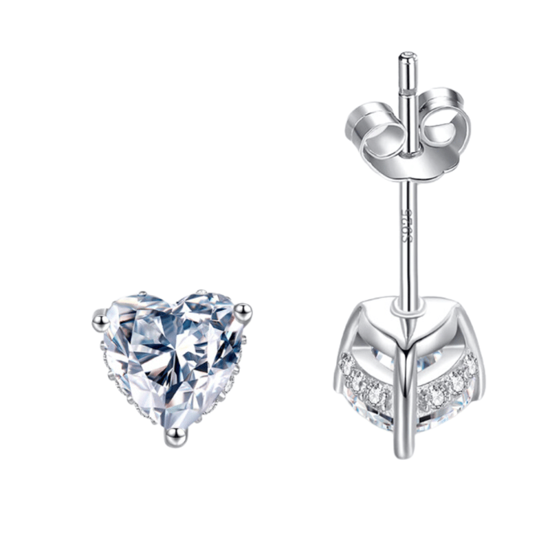 coeur* 計1.0ct 最高級グレード モアサナイト ハートピアス starring s...