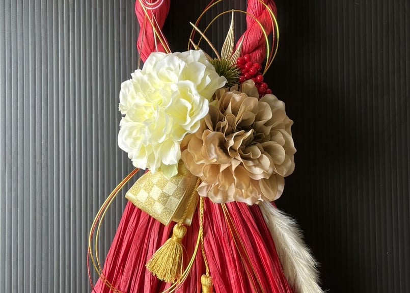 お正月飾り　しめ縄　しめ縄飾り　イエロー　タッセル　プリザーブドフラワー お正月飾りしめ縄しめ縄飾りイエロータッセルプリザーブドフラワー