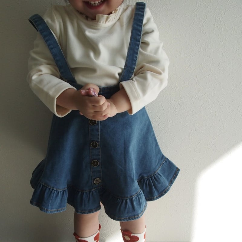 再入荷》サスペンダーデニムスカート 0192 | Rabbits