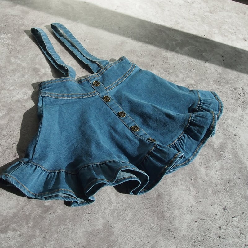 再入荷》サスペンダーデニムスカート 0192 | Rabbits