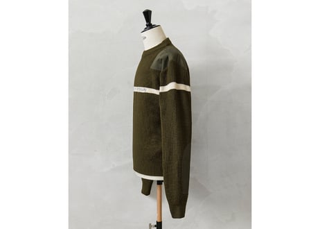 【Military】新品 デッドストック フランス軍 プリズン ホワイトライン セーター