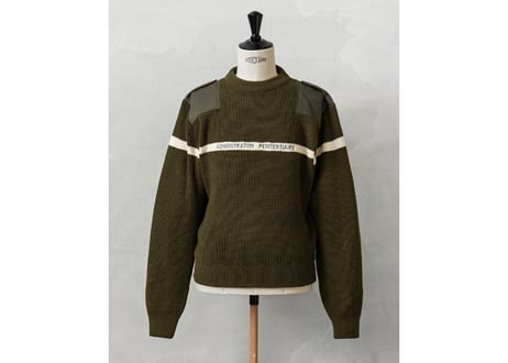【Military】新品 デッドストック フランス軍 プリズン ホワイトライン セーター