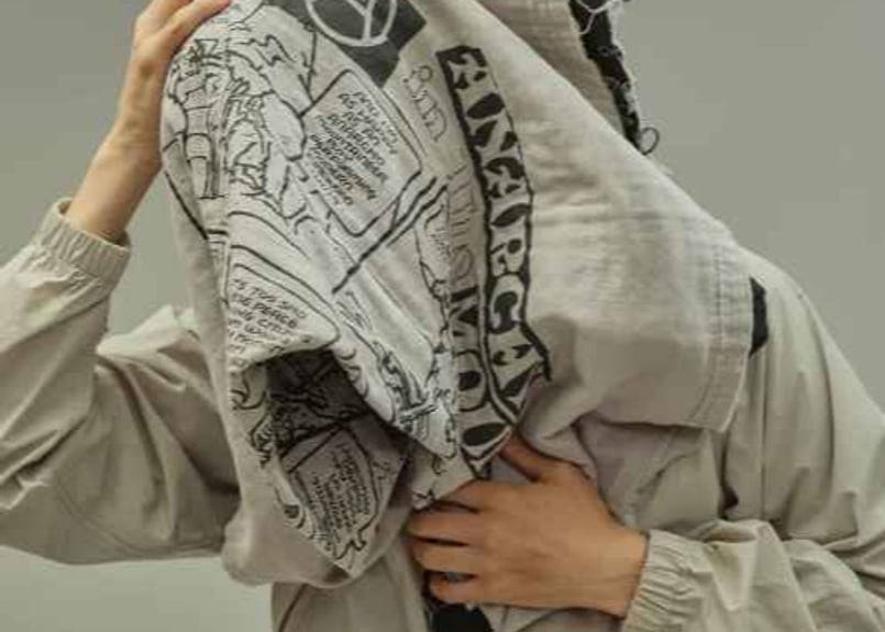 小物 ArgueSQUARE WOOL GAUZE STOLE GRAGE-CHECK SQUARE WOOL GAUZE STOLE/GRAGE-CHECK