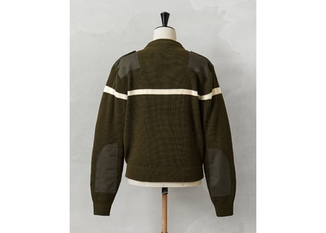 【Military】新品 デッドストック フランス軍 プリズン ホワイトライン セーター