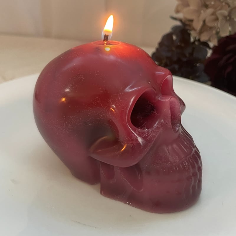 スカルキャンドル（赤） | 蝋燭売りの少女