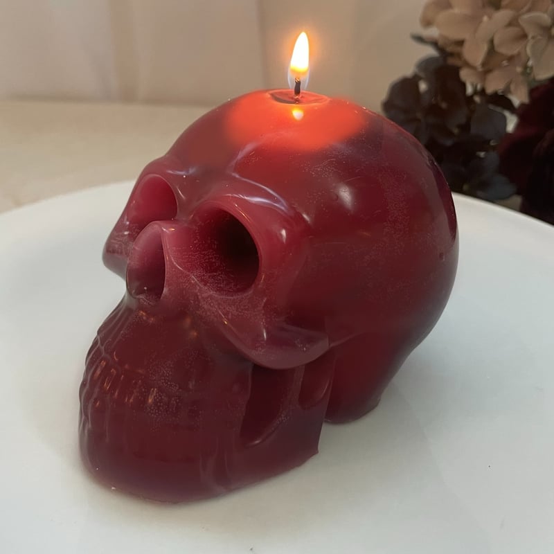 スカルキャンドル（赤） | 蝋燭売りの少女