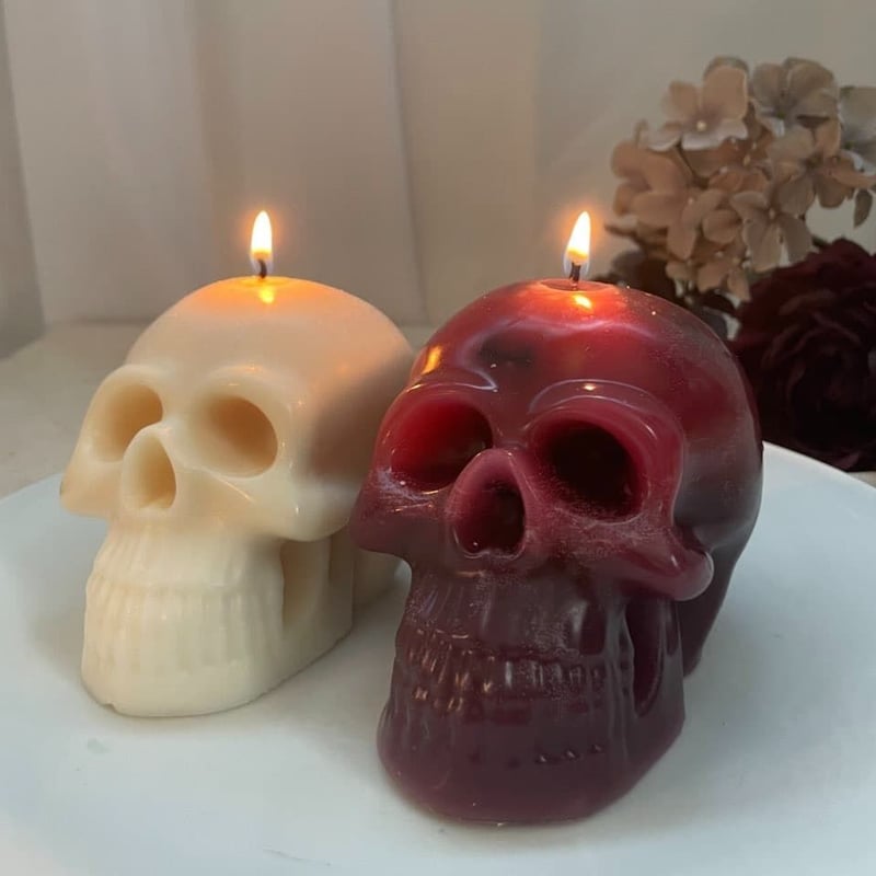 スカルキャンドル（赤） | 蝋燭売りの少女
