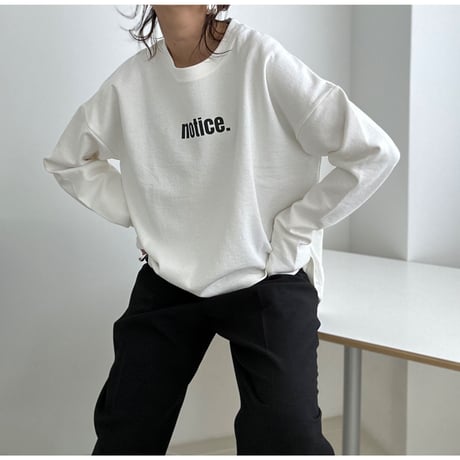 ″notice″ long tee【K2-231121】