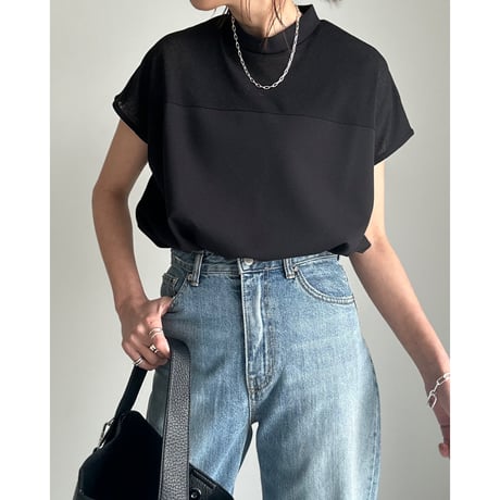 offneck georgette tee【K2-242137】