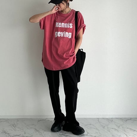 "kennis geving" tee【K2-22216】