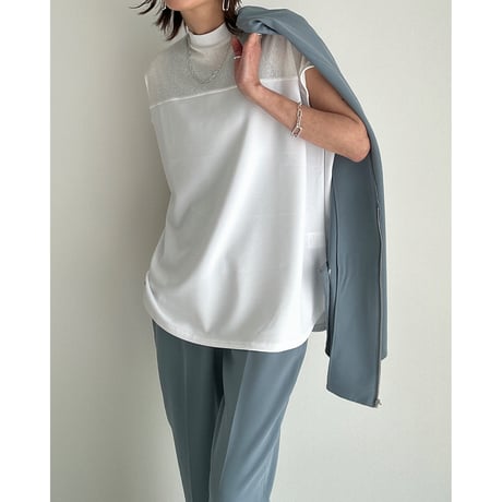 offneck georgette tee【K2-242137】