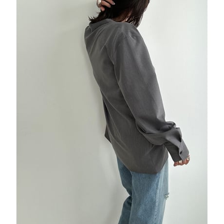 sharp slit blouse【K1-234126】