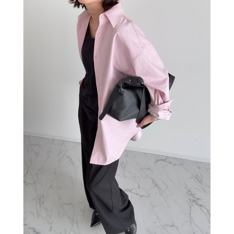 AMERI 2WAY BACKWARDS SHIRT ピンク Ameri（アメリ）の「UND 2WAY RIB DOCKING PUFF TUNIC（シャツ