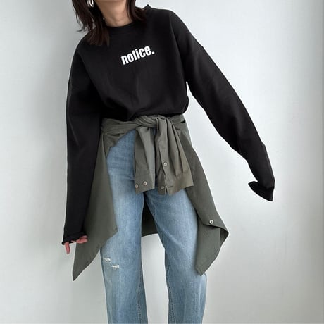 ″notice″ long tee【K2-231121】