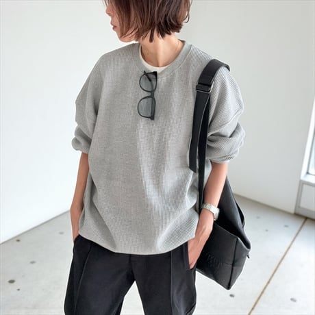 crew neck waffle po【K2-254156】