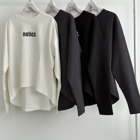 ″notice″ long tee【K2-231121】