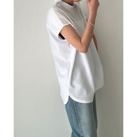 offneck georgette tee【K2-242137】