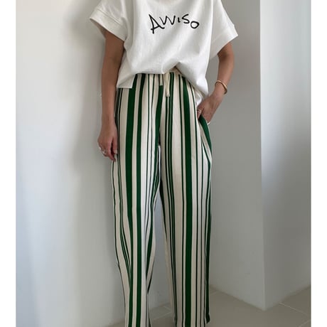 random stripe pants【K2-22233】
