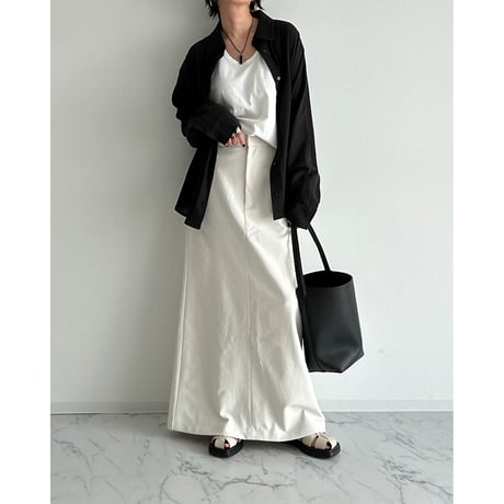 chino long skirt【K2-251314】