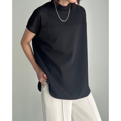 offneck georgette tee【K2-242137】
