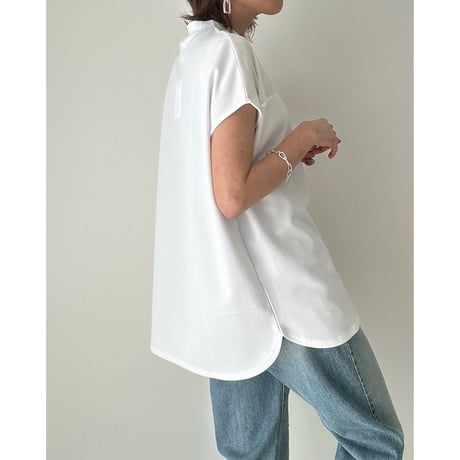 offneck georgette tee【K2-242137】