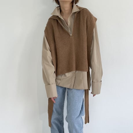 plus one knit vest【K2-223111】