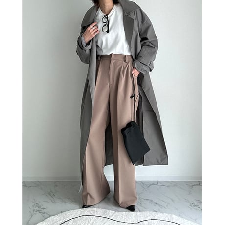 tuck straight slacks【K2-242310】