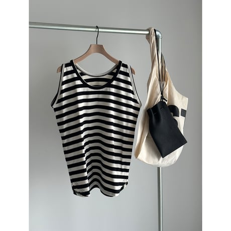 border loose tank top【K2-242142】