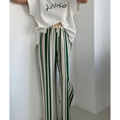 random stripe pants【K2-22233】