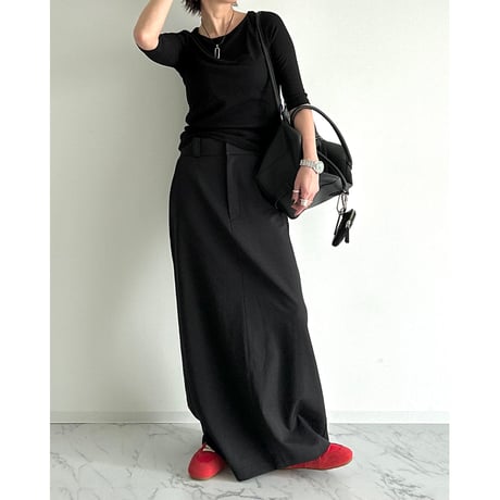 chino long skirt【K2-251314】