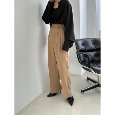 sharp slit blouse【K1-234126】