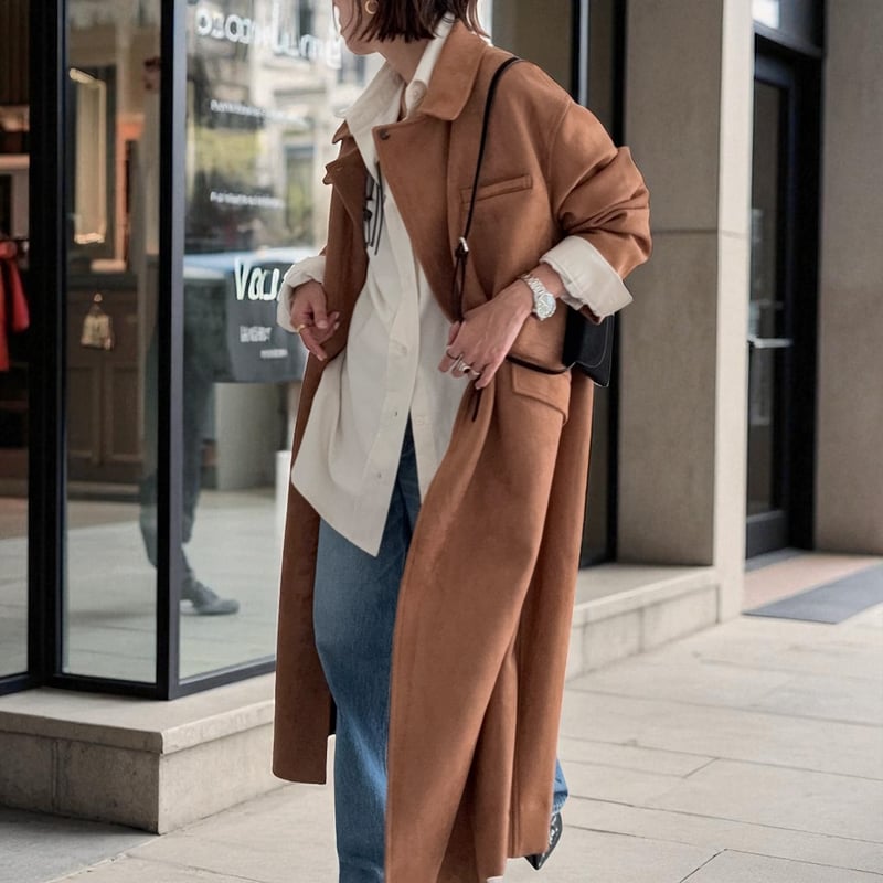 stand collar suede coat【K5-254211】 | kizuki