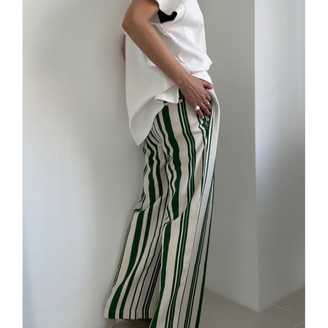 random stripe pants【K2-22233】